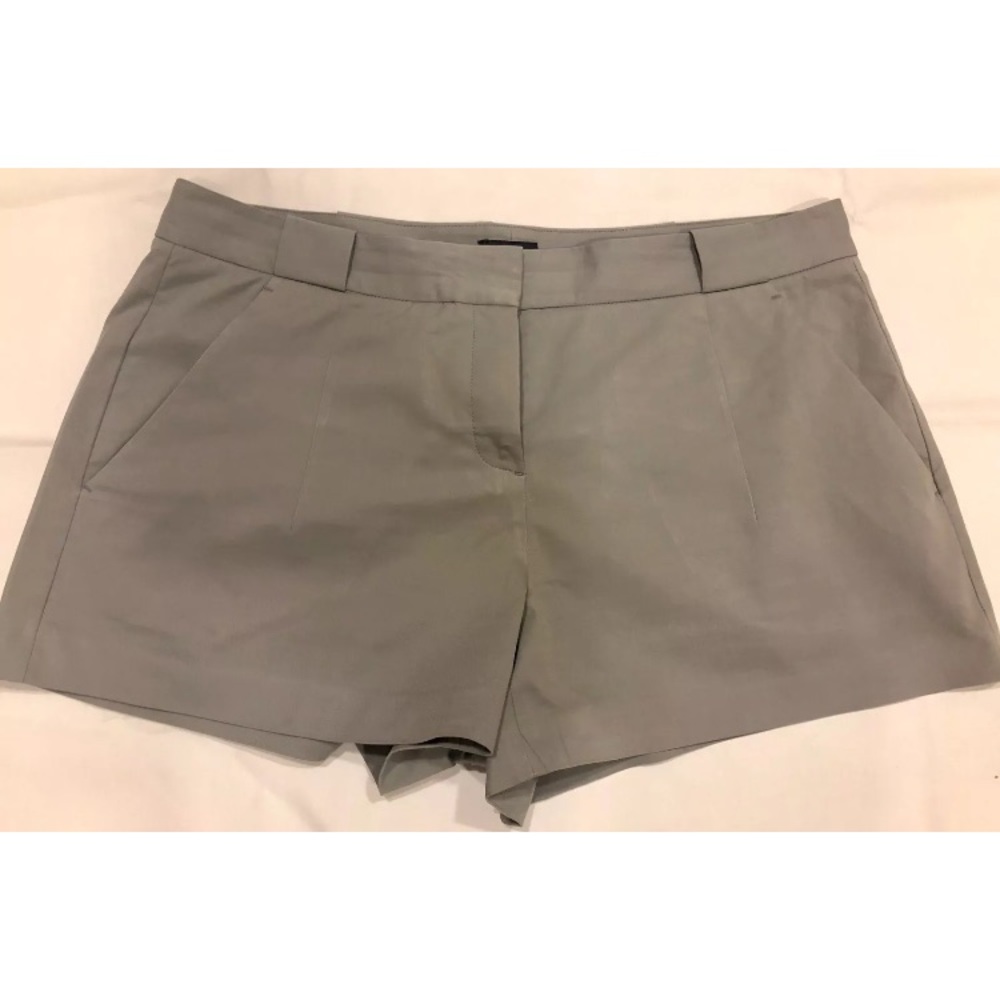 Theory pleated linen blend shorts 12 stretch